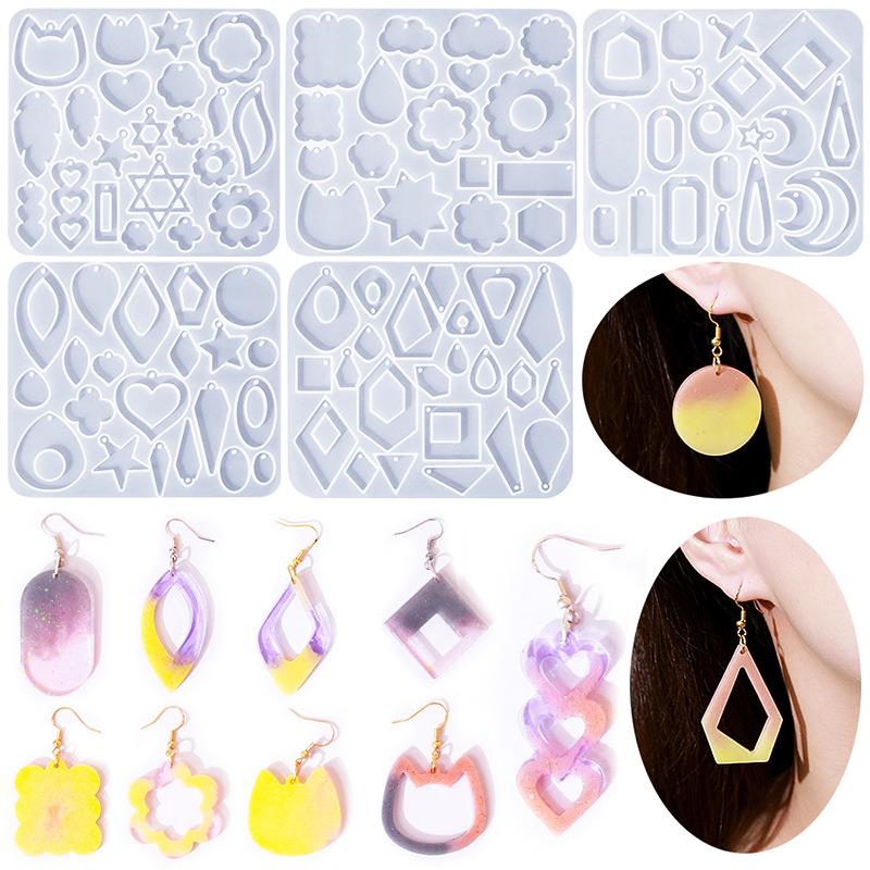 Resin Ocean Wave Mold - Silicone Geometria Brincos e Pingente Molde,