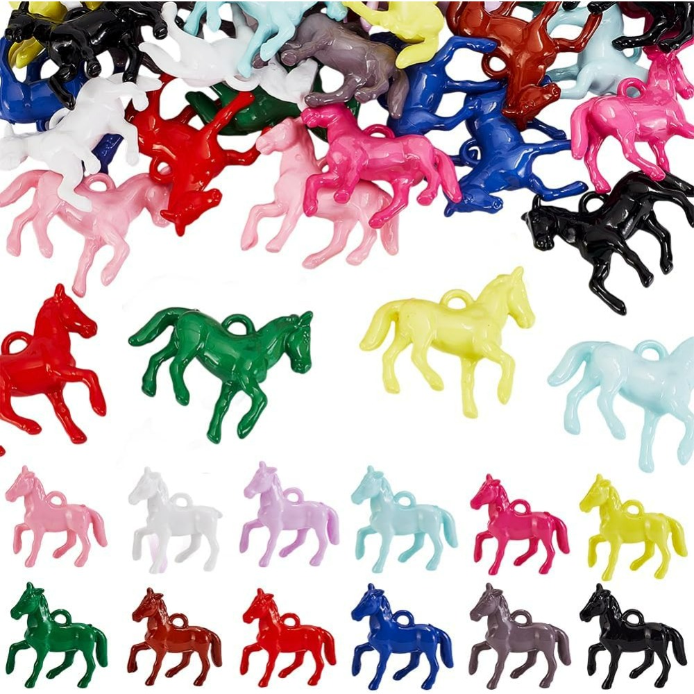 Resin Crafts - 48 pçs pingentes acrílicos opacos 12