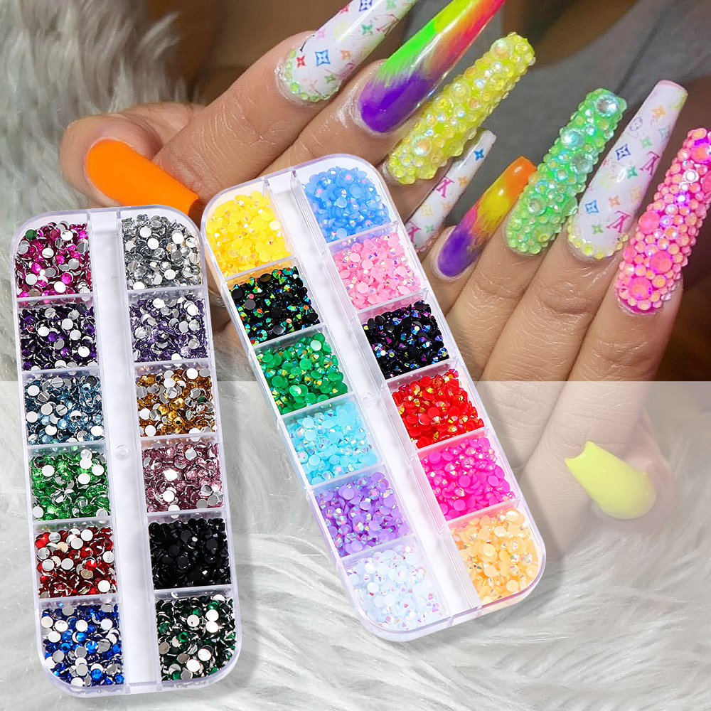 Resin Glitter Pack - Conjunto de 2400 peças de strass