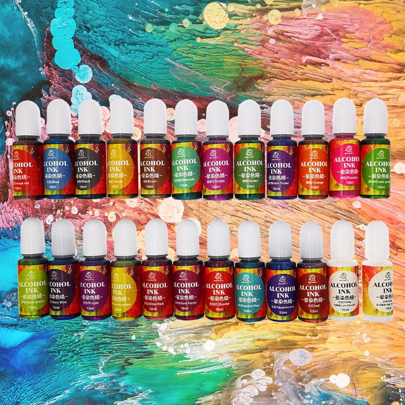 Resin Dye Alcohol - 24 cores 10ml tinta de arte