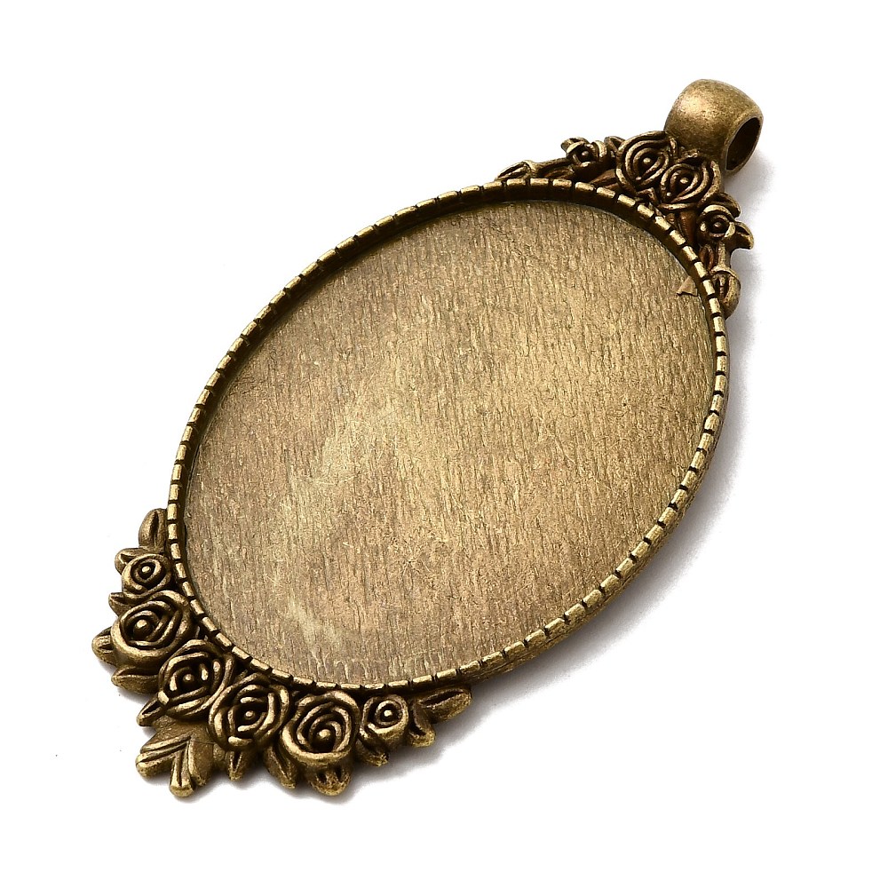 10 Peças de Pingentes de Rosa  - Bezels Set Pendant avaliação e preço