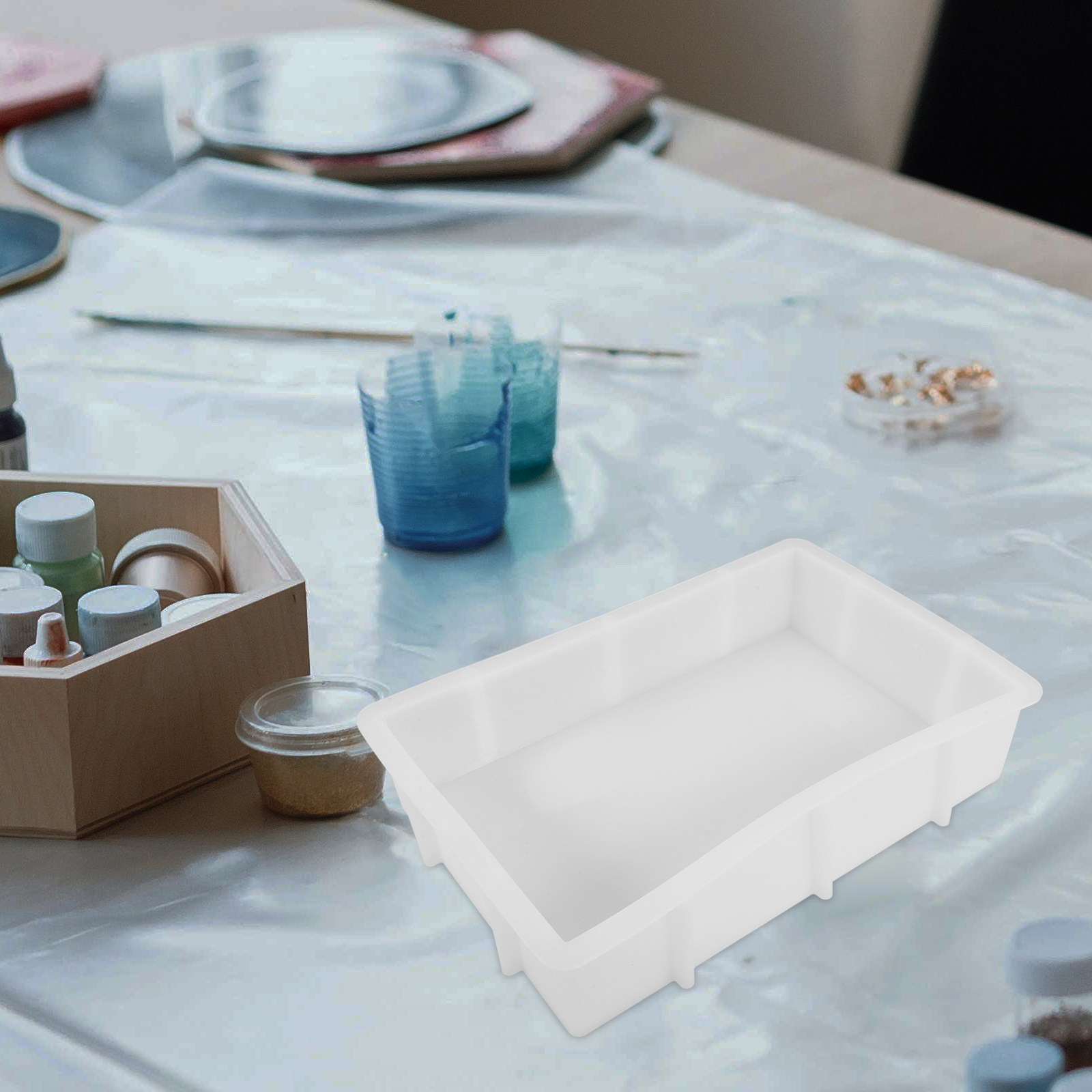 Molde de Silicone Retangular G - Flower Preservation Resin avaliação e preço