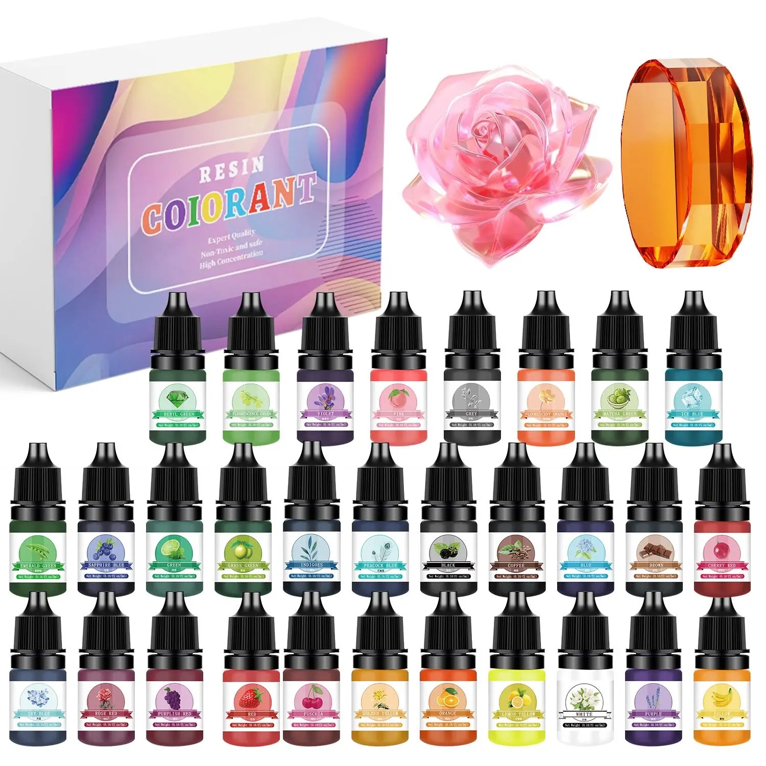 30 cores 5ml kits de pigmento  - Resin Jewelry Kit avaliação e preço