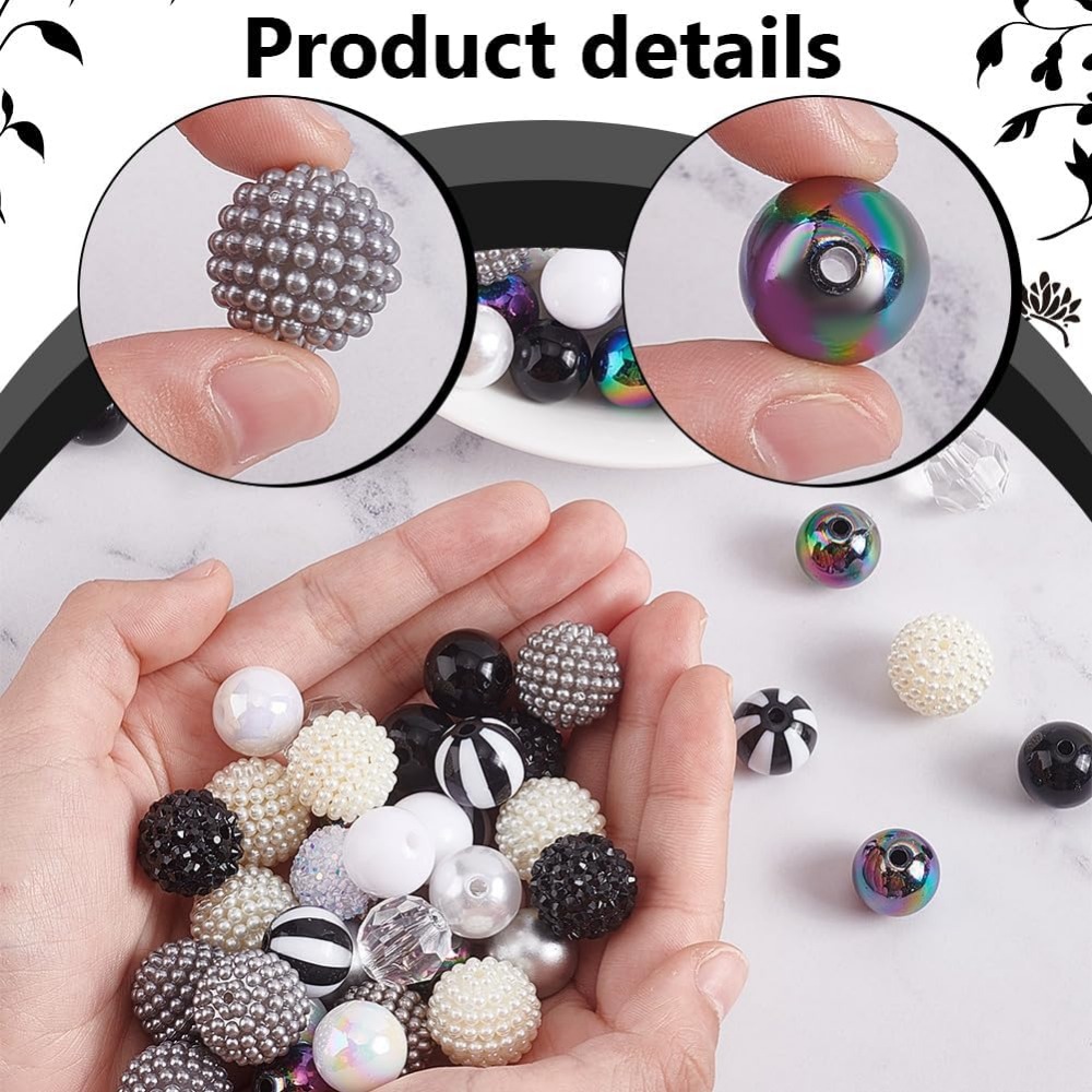 106 peças contas grossas 12 es - Resin Crafts avaliação e preço