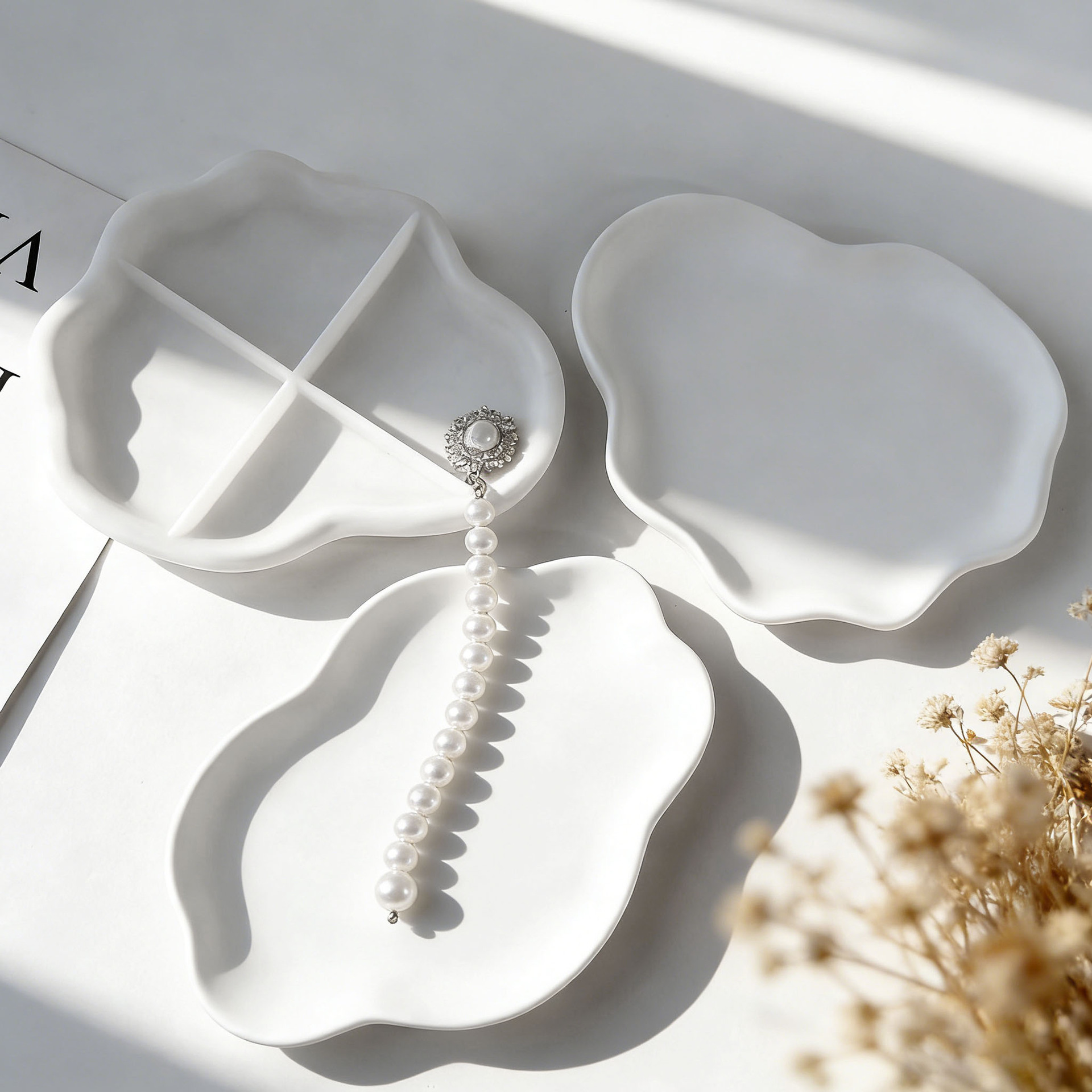Diy onda geométrica gesso coas - Serving Tray Mold avaliação e preço