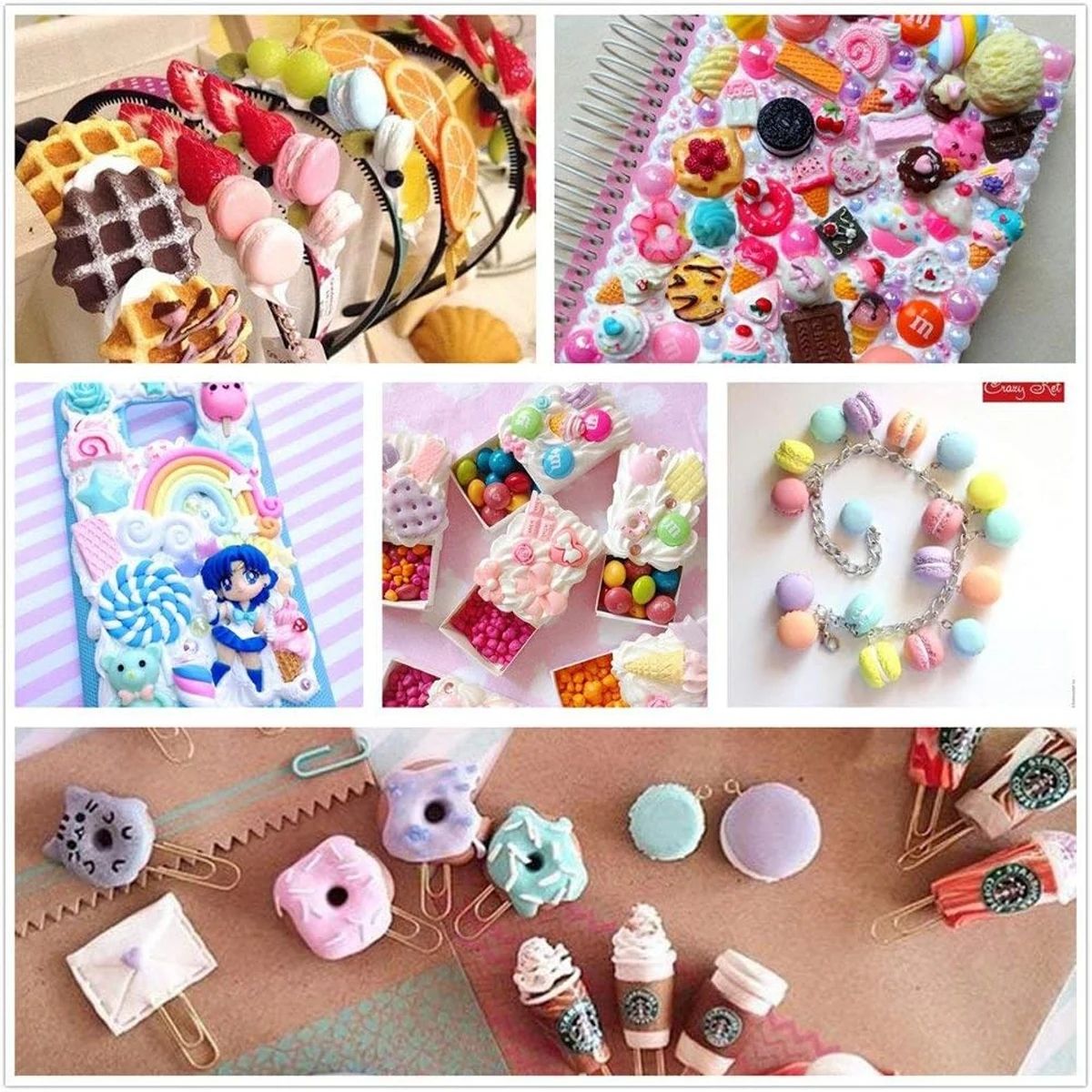 30 pçs aleatório doces slime e - Resin Jewelry Kit avaliação e preço