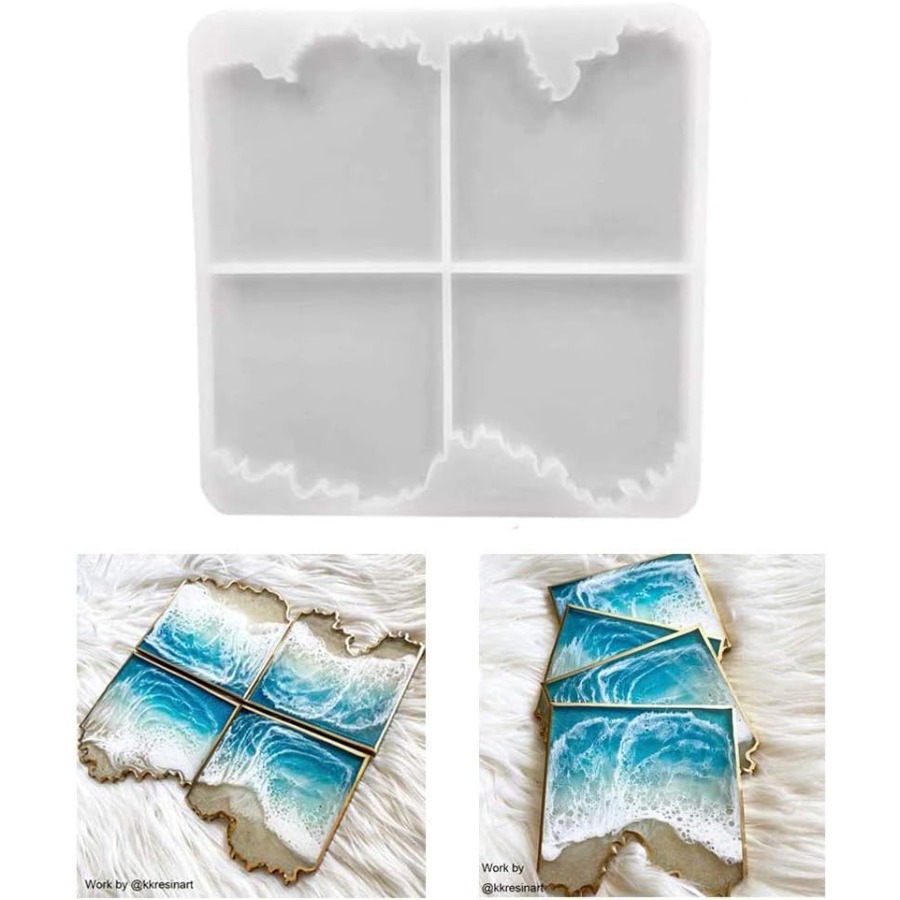 Molde de Silicone para Porta-C - Resin Ocean Wave Mold avaliação e preço