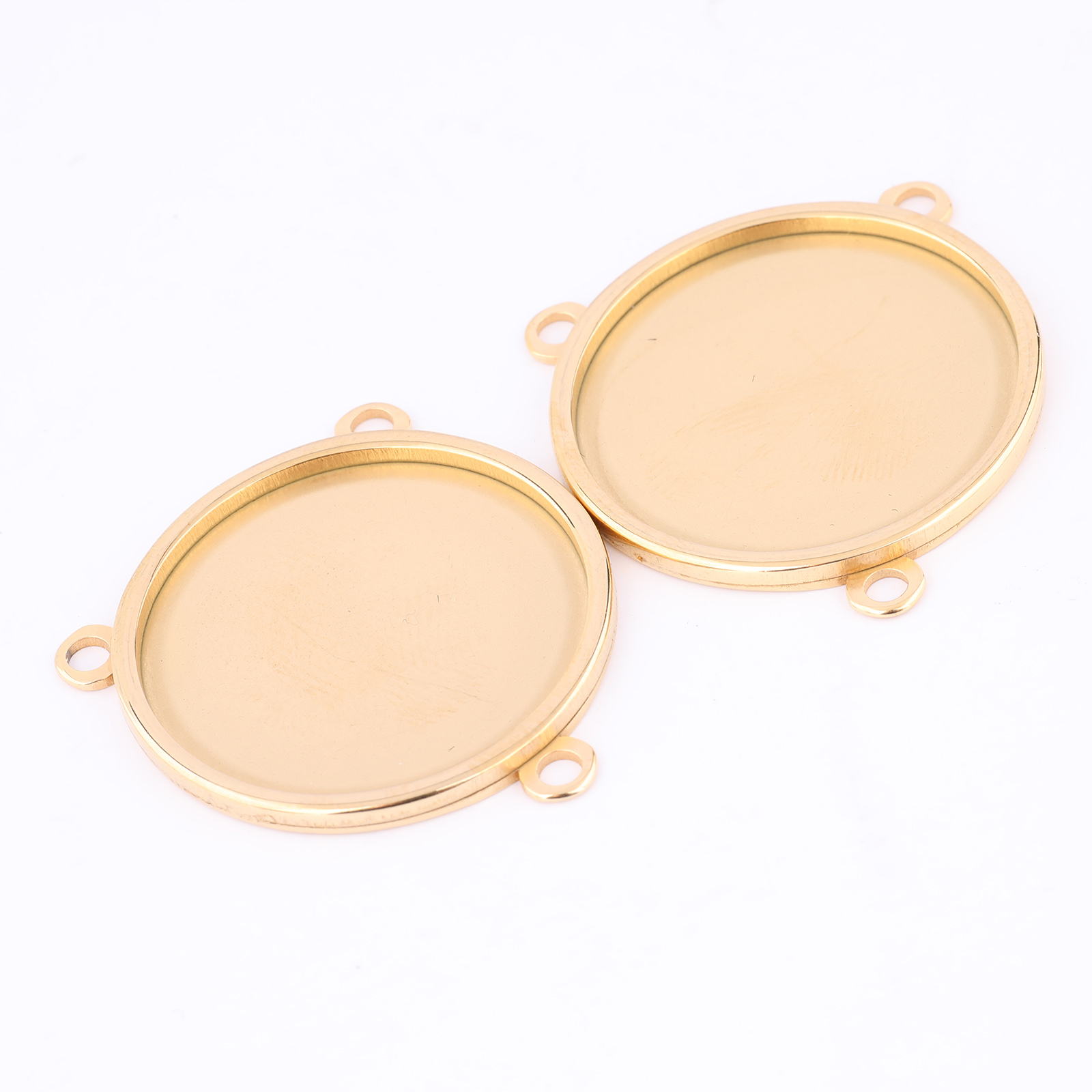 5 peças de aço inoxidável banh - Bezels Set Pendant avaliação e preço