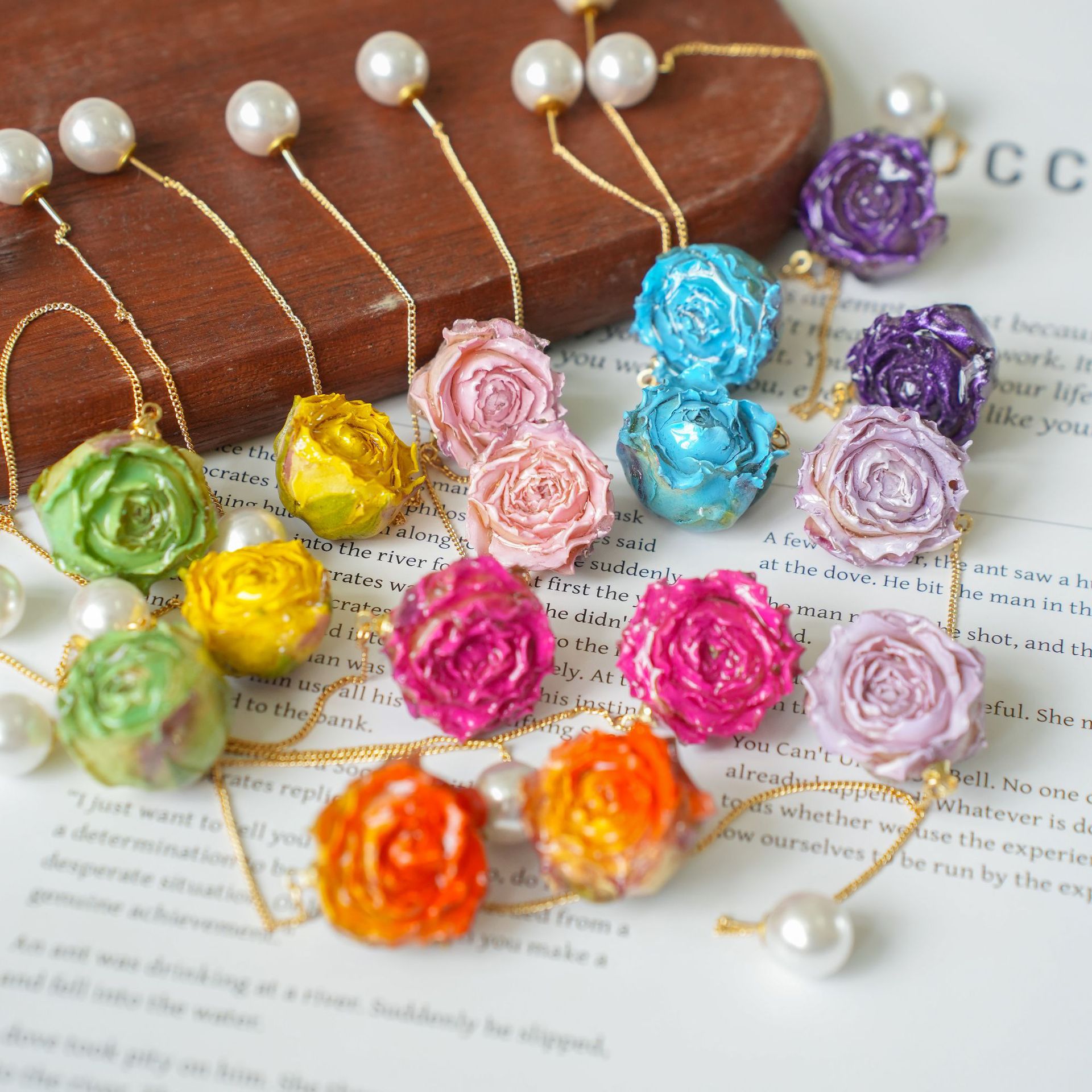 Série de Brincos Longos Elegan - Flower Preservation Resin avaliação e preço
